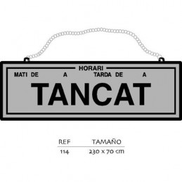 PLACA TANCAT-OBERT CON...