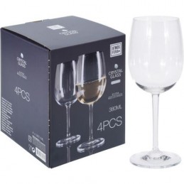 SET 4 COPAS CRISTAL VINO 380ML